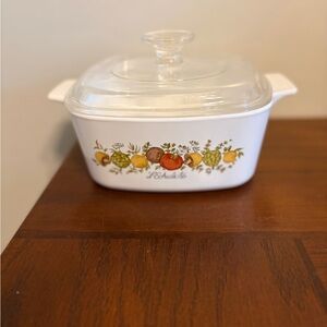 VtgCorning Ware Spice O' Life L'Echalote 1.5L Casserole Dish A-1 1/2-B w/ Lid